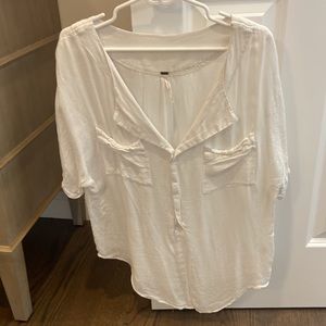 FREE PEOPLE white beachy top